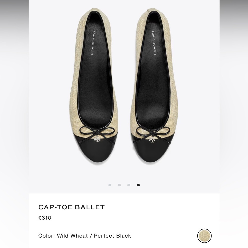 Tory Burch Women's Flats in Black and Tan